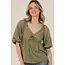 Angie Angie 3/4 SLV Twist Front Top(C2F09)