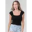 Angie Angie Cap Slv Pointelle Top (X2EB2) ASIS