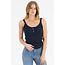 Angie Angie Lace Trim Rib Knit Tank W.Buttons (X2AG9)