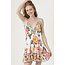 Angie Angie Spag Strap Tiered Tie-Back Dress with Panels (C4N05)