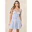 Angie Angie Tie Front Peasant Top Dress (C4E26)