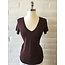 Angie Basic V-neck Tee Shirt (X2731)