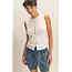 Double Zero Double Zero Button Down Ribbed Tank Top (DZ26A759)