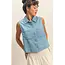 Double Zero Double Zero Sleeveless Button-Up Top (DZ26C351)